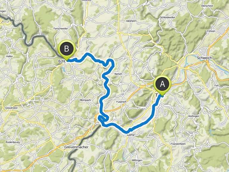 Vennradtour 1. Tag, Von Trier nach Echternach | Fahrradtour | Komoot