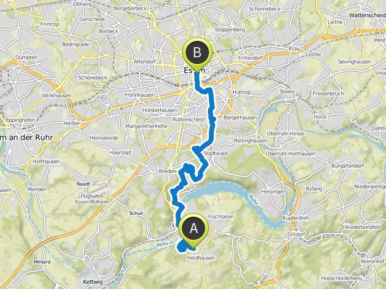 Pilgerweg Bistum Essen: Essen-Heidhausen - Essen-Mitte | Wanderung | Komoot