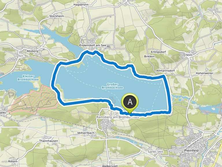 Gr. Brombachsee Fahrradtour Komoot