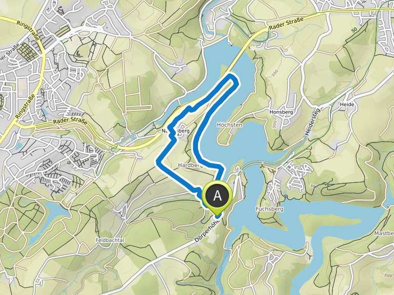 Der Abenteuerweg – Blick auf die Wuppertalsperre Runde von Dörperhöhe