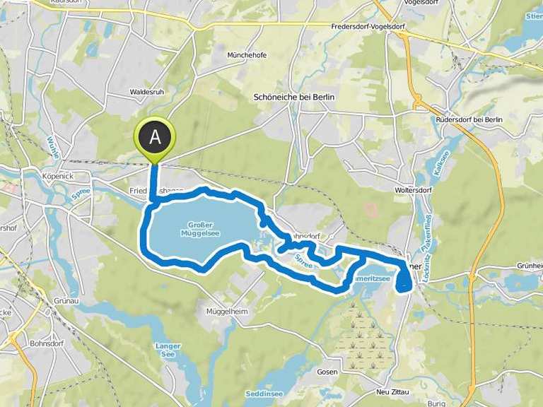 Radtour um den Müggelsee nach Erkner Fahrradtour Komoot