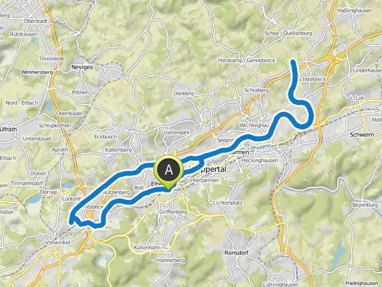 Nordbahntrasse – Schee Tunnel Runde von Wuppertal Hauptbahnhof