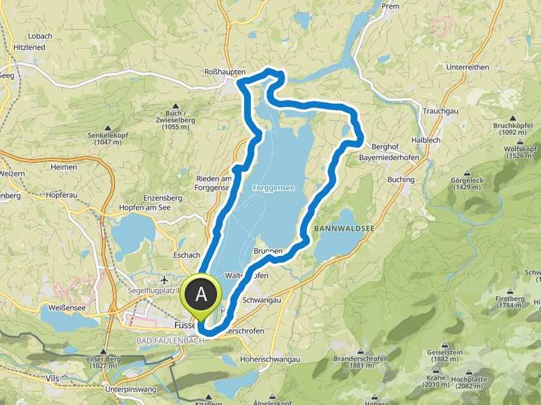 Forggensee-Runde – Schlosspark im Allgäu | Fahrradtour | Komoot Forggensee-Runde – Schlosspark im Allgäu | Fahrradtour | Komoot