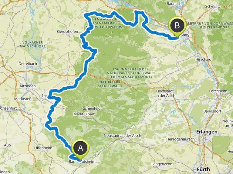 Steigerwald-Panoramaweg (9 Etappen) – Fernwanderwege in Franken