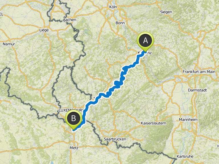 MoselRadweg GPX bike Tour Komoot