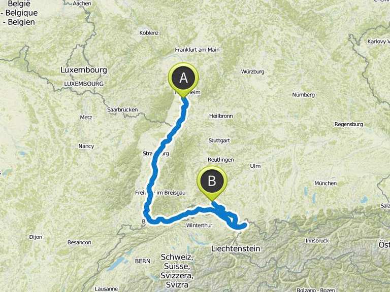 Rheinradweg Fahrradtour Komoot