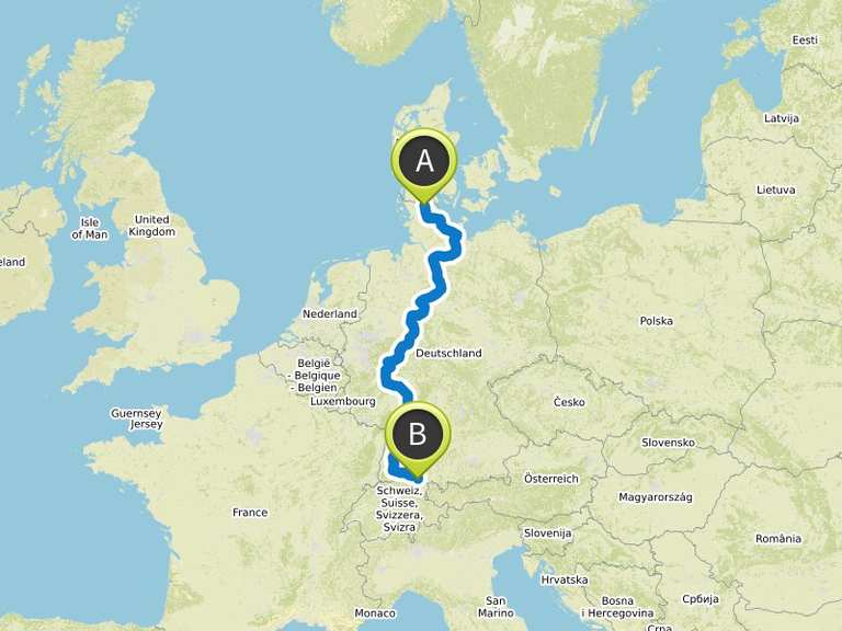 Europäischer Fernwanderweg E1 - deutscher Abschnitt von Flensburg bis