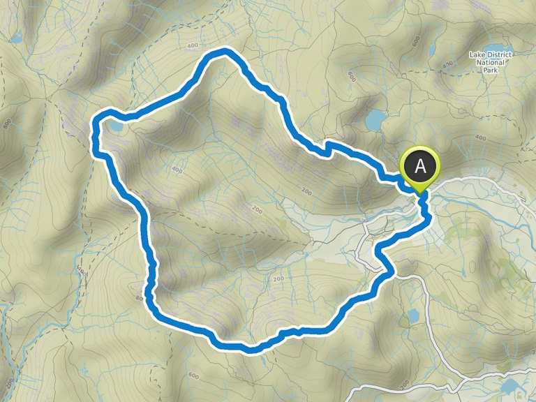 Langdale Horseshoe hike Komoot