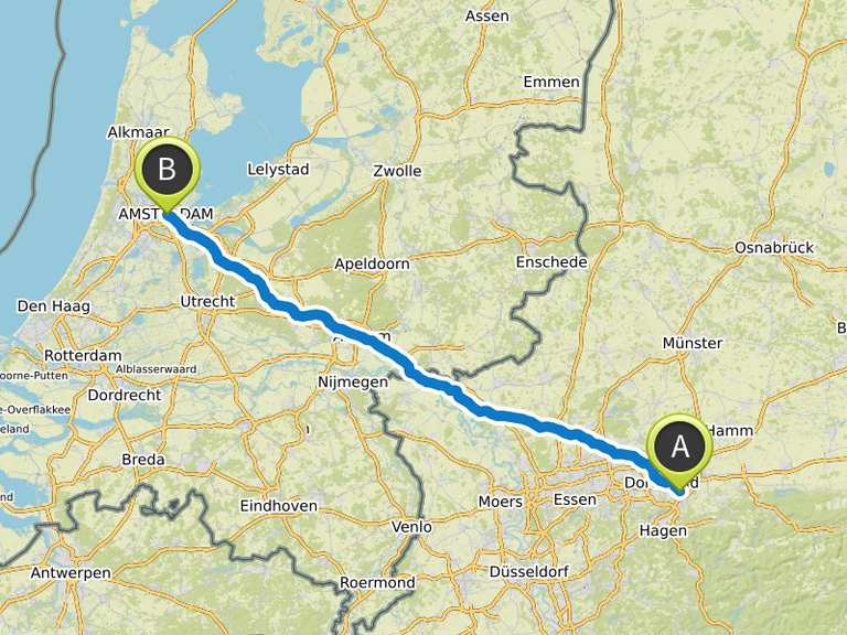 travel from dortmund to amsterdam