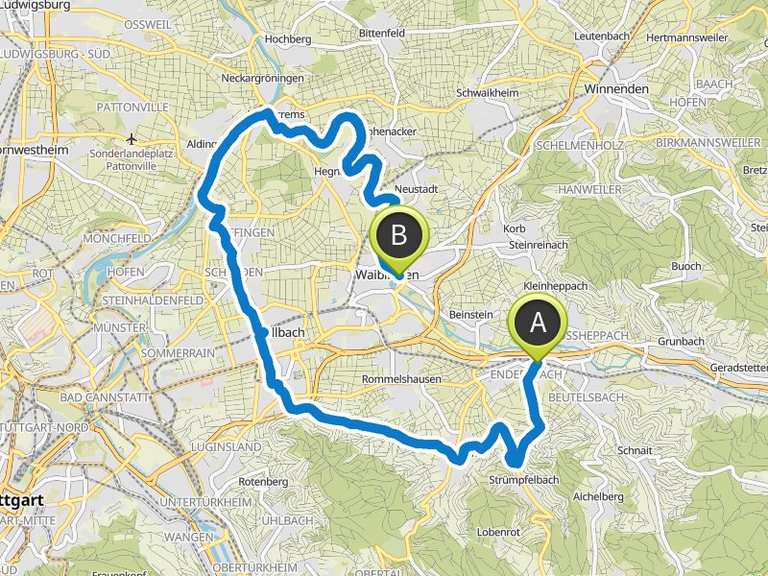 Etappe 1: Von Endersbach nach Waiblingen – der Remstal-Radweg