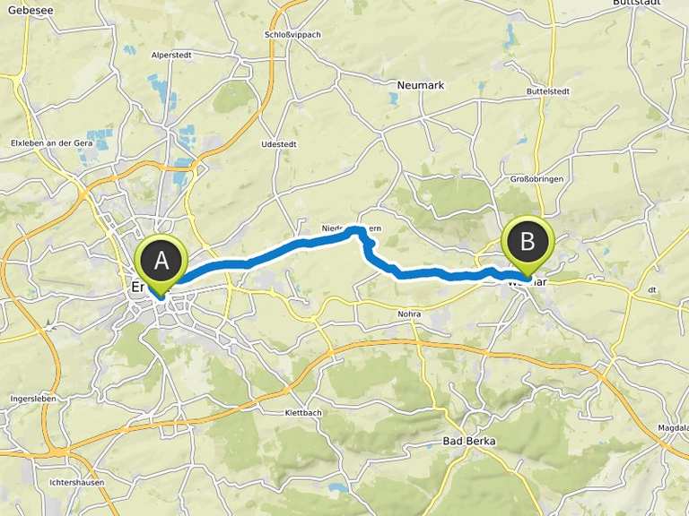 Etappe 3: Von Erfurt nach Weimar – Thüringer Städtekette | Fahrradtour Etappe 3: Von Erfurt nach Weimar – Thüringer Städtekette | Fahrradtour