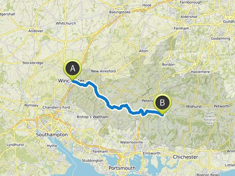 Stage 1 Winchester to South Harting South Downs Way by Bike