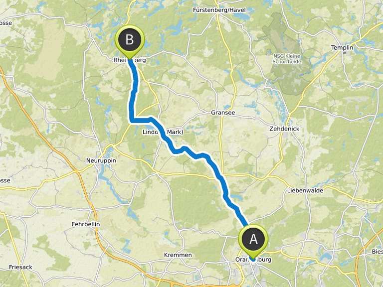 Von Oranienburg nach Rheinsberg | Fahrradtour | Komoot