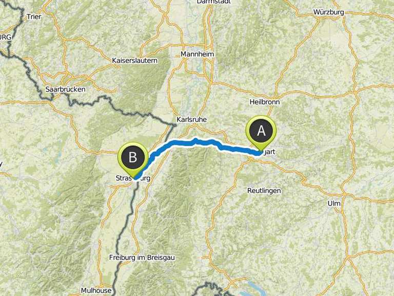 Von Stuttgart nach Straßburg | Mountainbike-Tour | Komoot