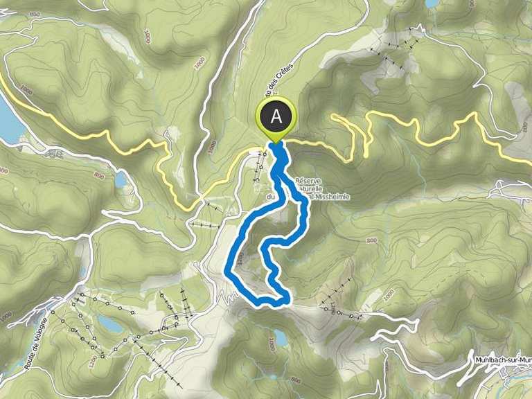 Felsenweg col de la Schlucht Wanderung