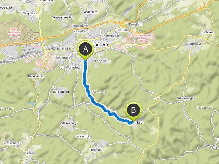 Wanderung nach Mölschbach, Kaiserslautern | Wanderung | Komoot