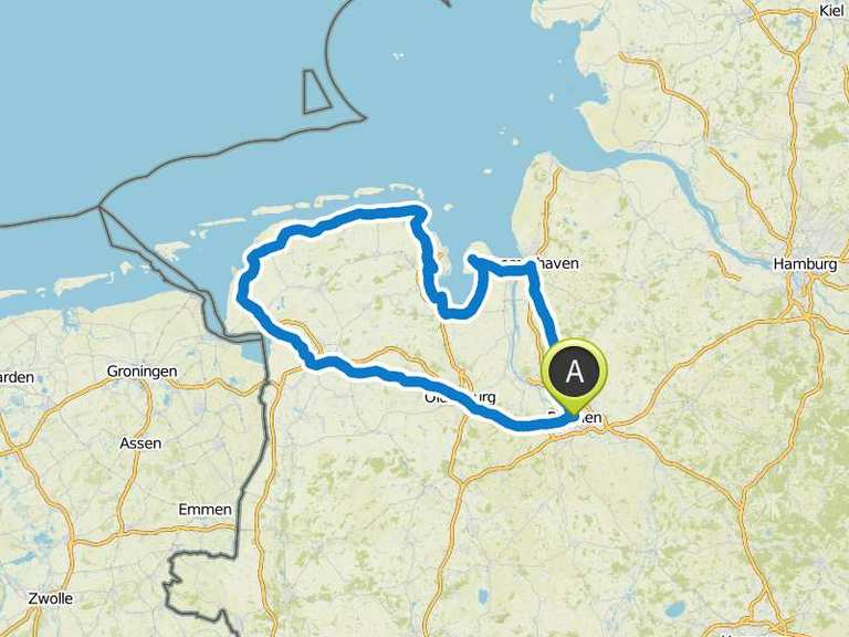 Von Bremen nach Leer (Ostfriesland) Fahrradtour Komoot