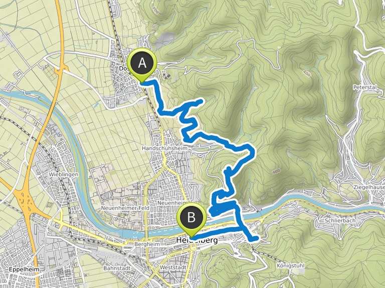 Etappe 9: Von Dossenheim nach Heidelberg – Burgensteig Bergstraße